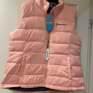 Free Country Coral Down Puffer Vest. XL NWT